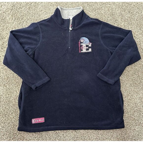 Womens 1X Disney Eeyore Fleece Navy Pullover With‎ Pockets - Picture 1 of 7